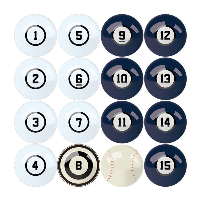 New York Yankees Billiard Ball Set with Numbers 626-2001