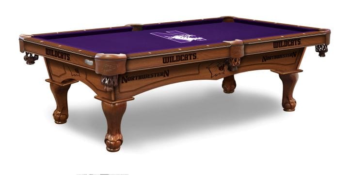 Holland Bar Stool Co. 8' Northwestern University Billiard Pool Table PT8Nthwst-PCLNthwst