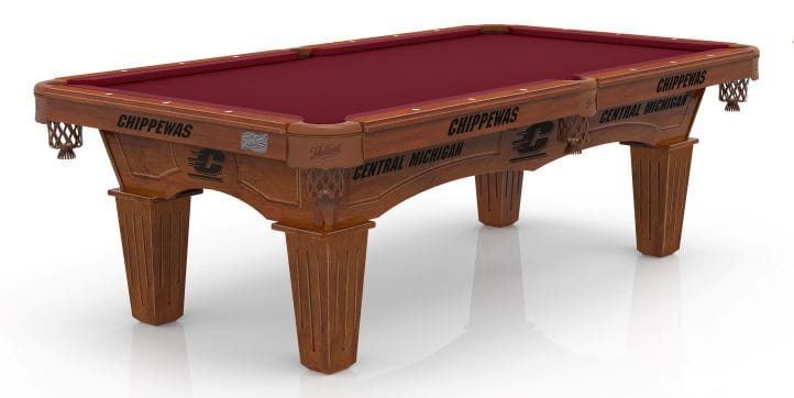 Holland Bar Stool Co. 8' Central Michigan University Billiard Pool Table PT8CenMic-PCLPlain